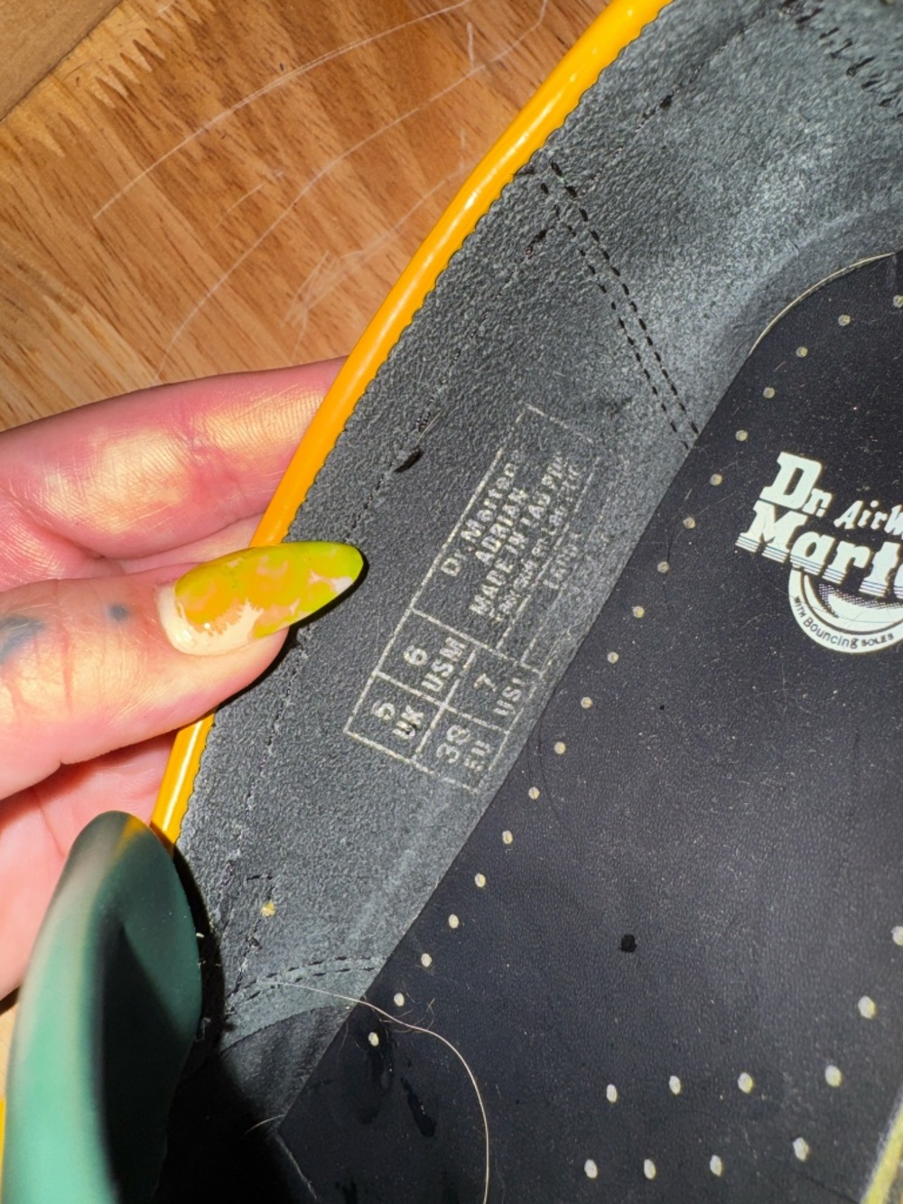 Dr. Martens Adrian Loafer in Green and Yellow - Picture 4 of 5